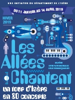 Programme Hiver 2019 des Allées Chantent, un tour d'Isère en 80 concerts dans des lieux remarquables du patrimoine isérois